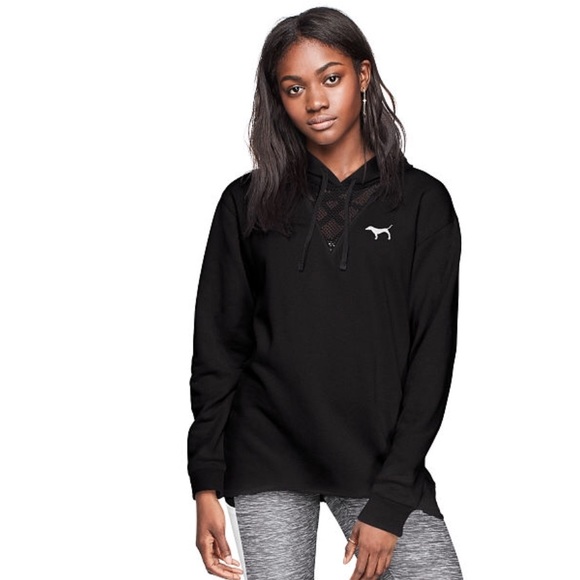 NEW✨ PINK Campus high-low mesh pullover tunic - Picture 2 of 5